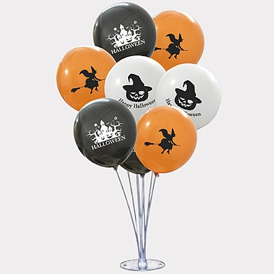 Happy Halloween Printed Balloons Set – 21pcs Spooky Pumpkin, Ghost & Bat Balloons with Banner for Party & Event Décor