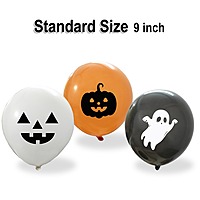 Halloween Printed Balloons – 30pcs Spooky Party Decorations with Pumpkin, Ghost & Bat Designs | Halloween Party Balloons for Home, Office & Events