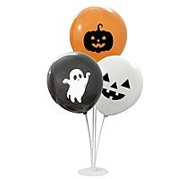 Halloween Printed Balloons – 30pcs Spooky Party Decorations with Pumpkin, Ghost & Bat Designs | Halloween Party Balloons for Home, Office & Events