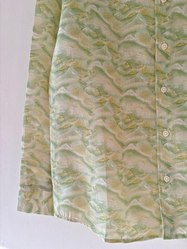 Mint wave printed shirt