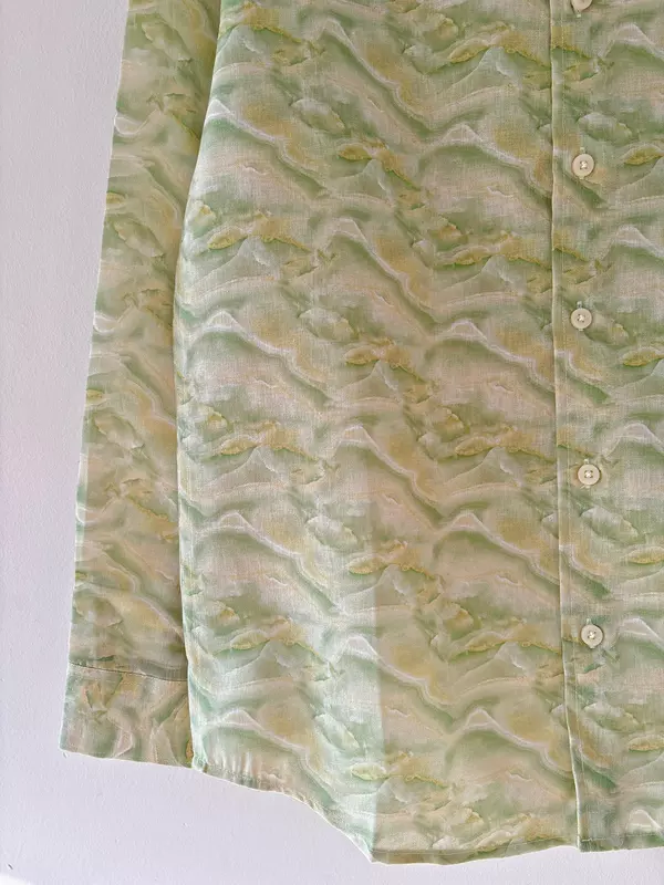 Mint wave printed shirt