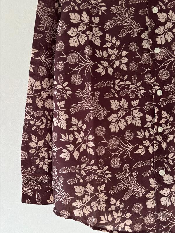 Wine garden printed shirt