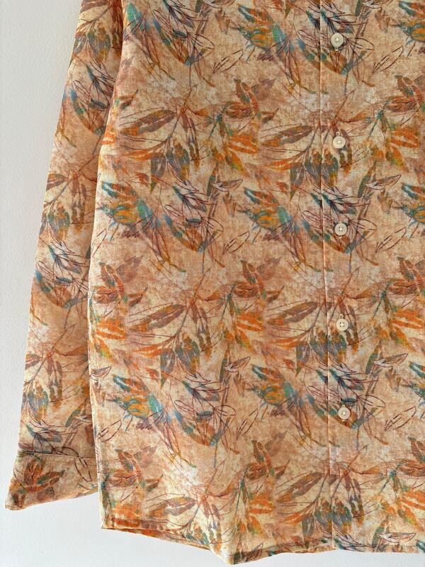 Autumn leaf printed shirt