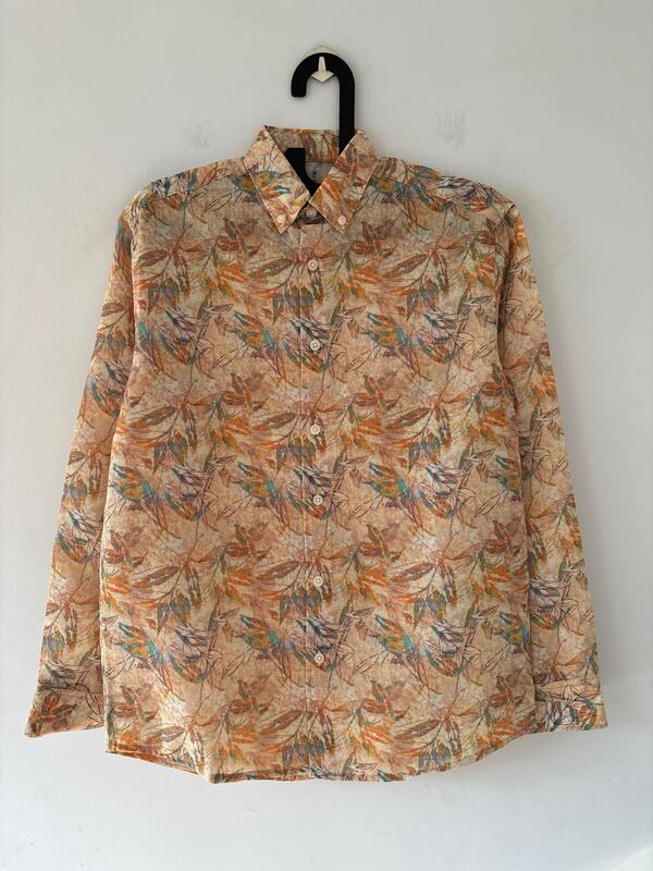Autumn leaf printed shirt