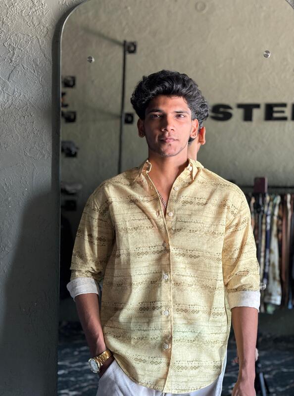 Safari stripe printed shirt