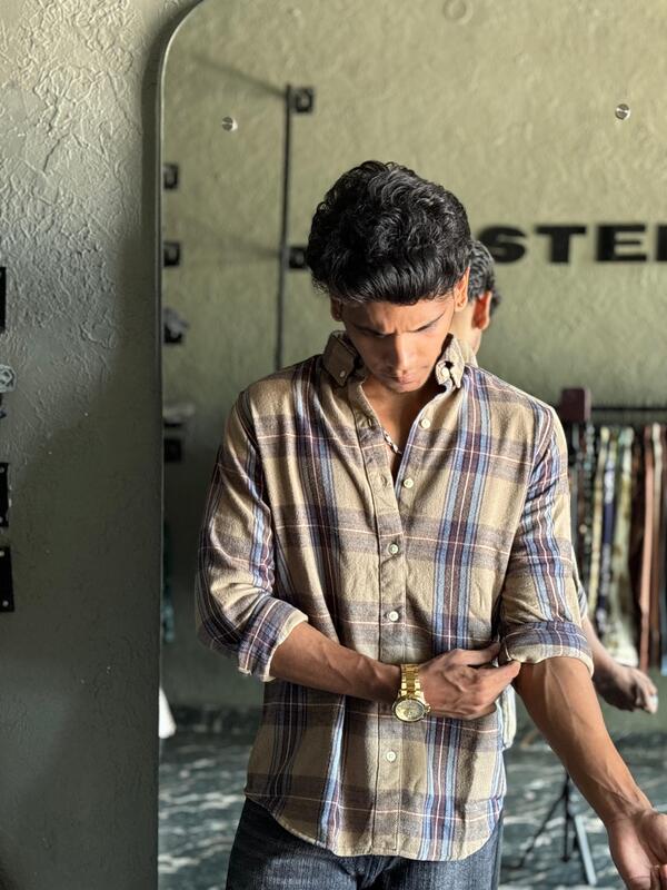 Olive & brown flannels