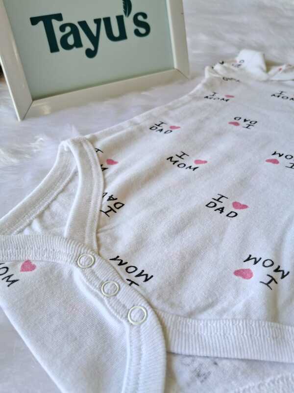 Cotton Romper-White print