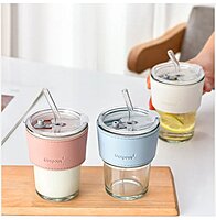 Glass Straw Mug