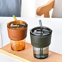 Glass Straw Mug