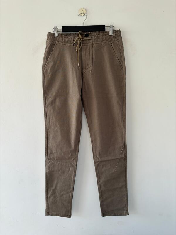 Dark olive linen pants