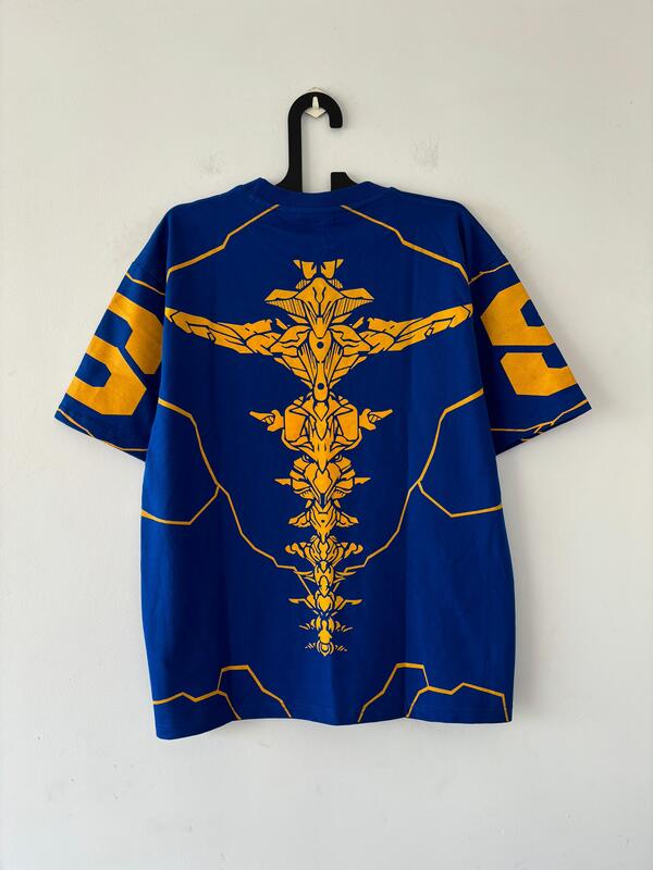 Royal blue spine oversized tee