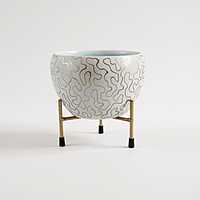 White & Gold Abstract