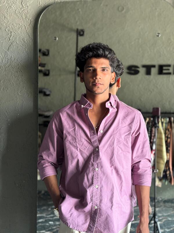 Mauve solid shirt