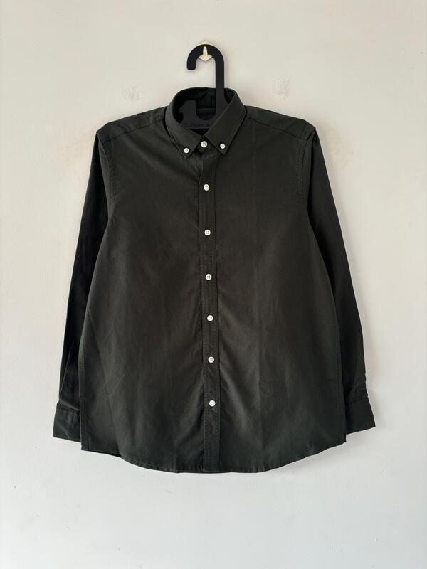 Forest green solid shirt
