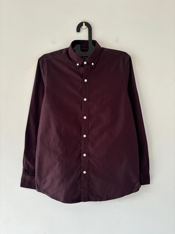 Deep plum solid shirt