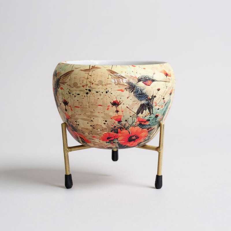 Artistic Bird & Flower Print