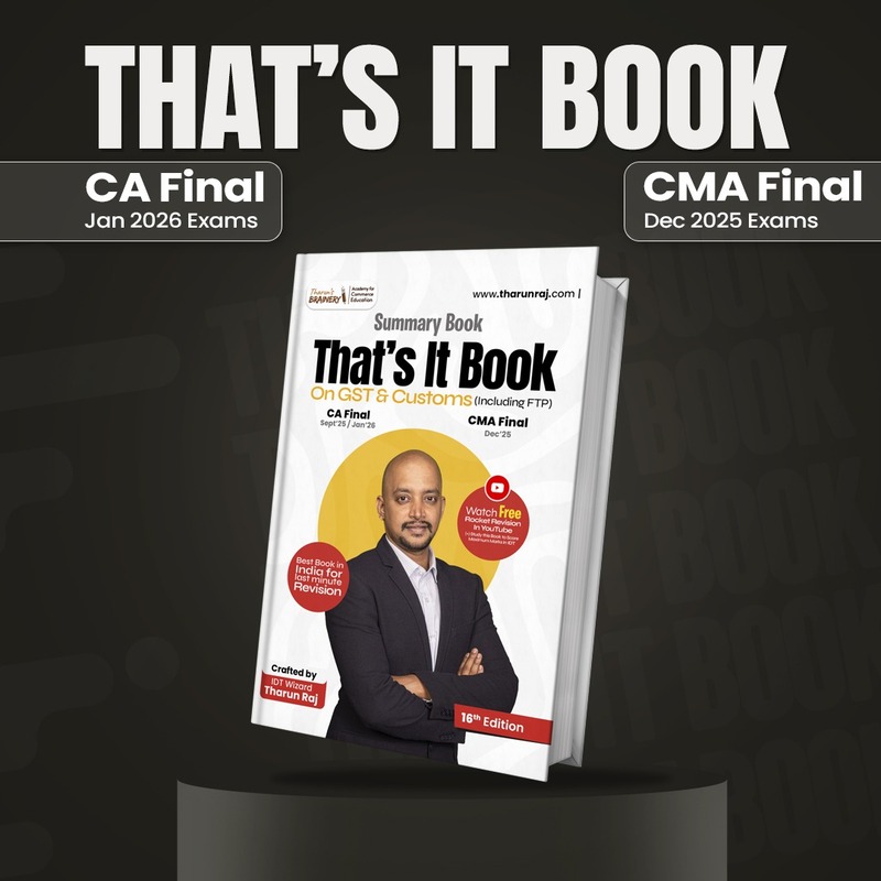 Thats It CA Final - Jan 2026 Exams