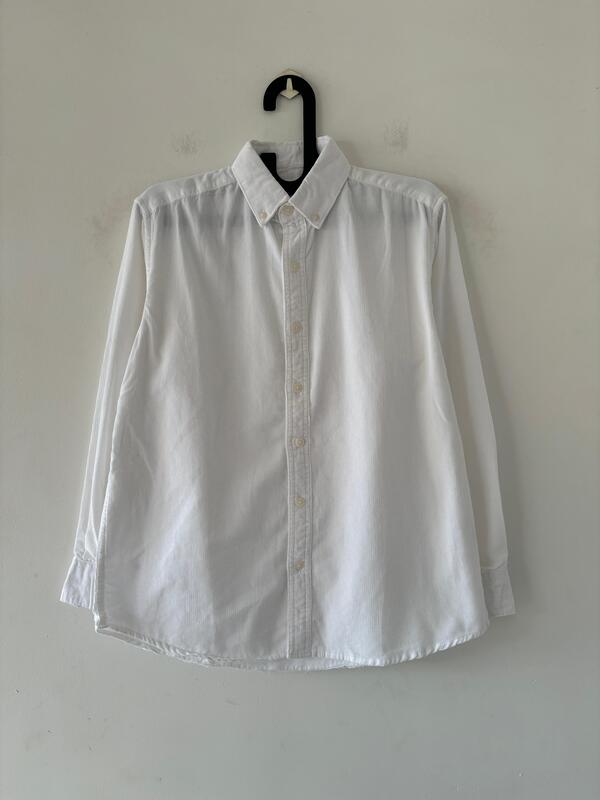 Snow white corduroy shirt