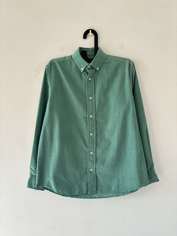 Seafoam corduroy shirt