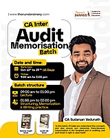 CA Inter - Audit - Memorisation Batch