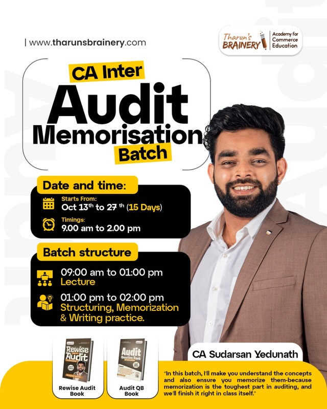 CA Inter - Audit - Memorisation Batch