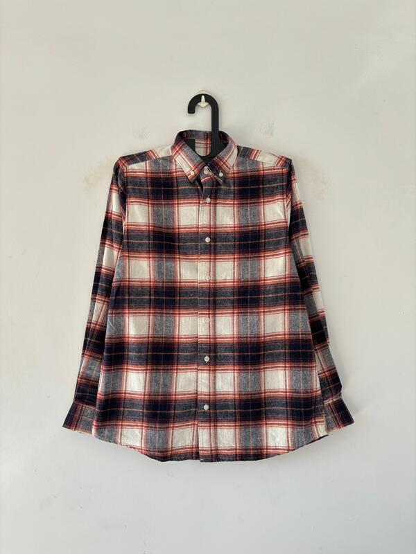 Navy & rust flannels