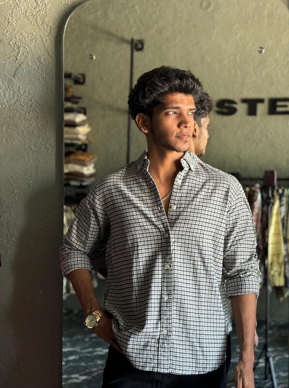 Monochrome Grid flannels