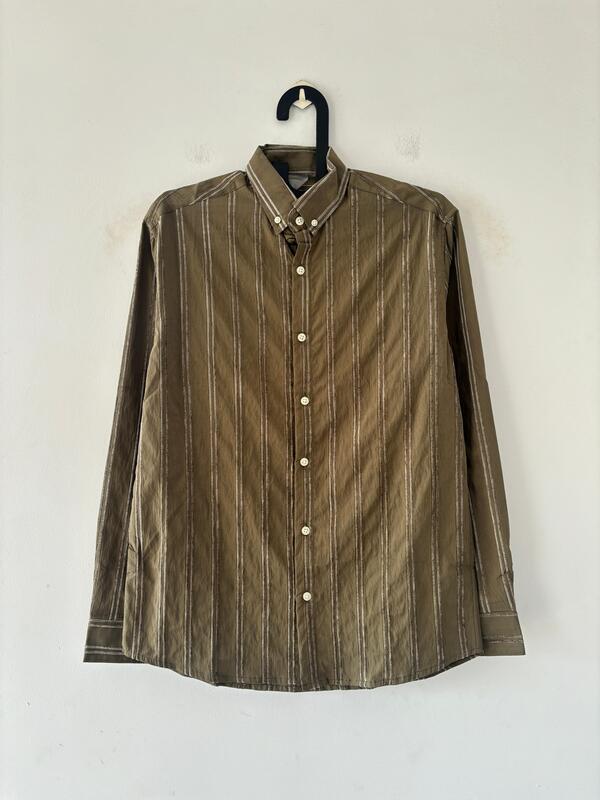 Olive luxe textured shirt
