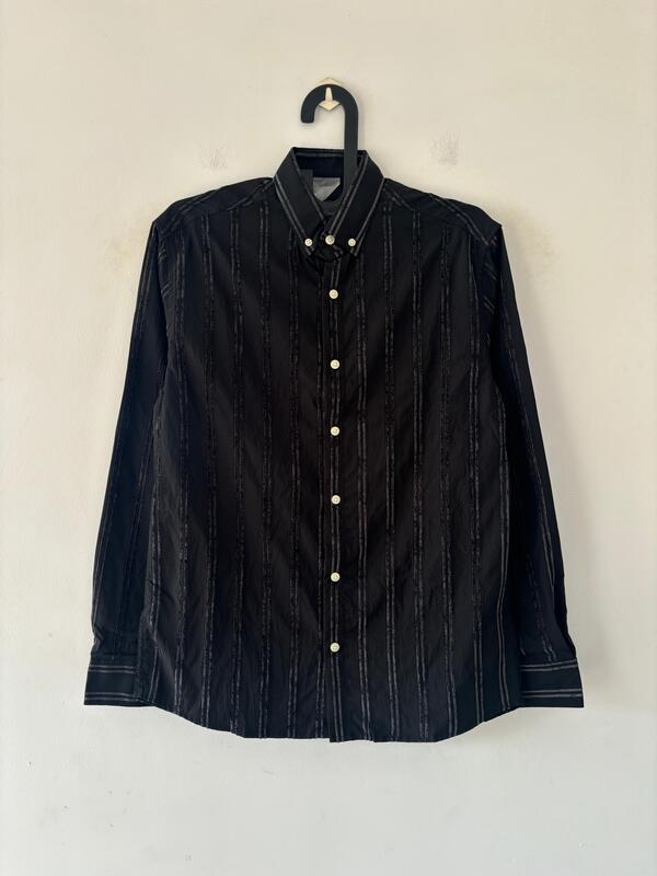 Black luxe textured shirt