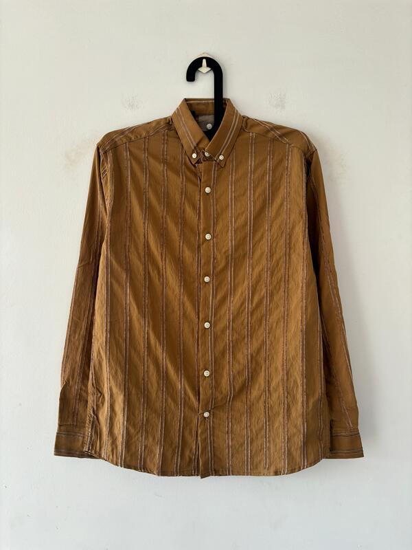 Caramel beige textured shirt