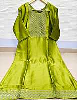 Satin Kurti Green