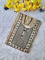 Tissue Silk Kurti Half White