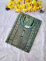 Tissue Silk Kurti Green