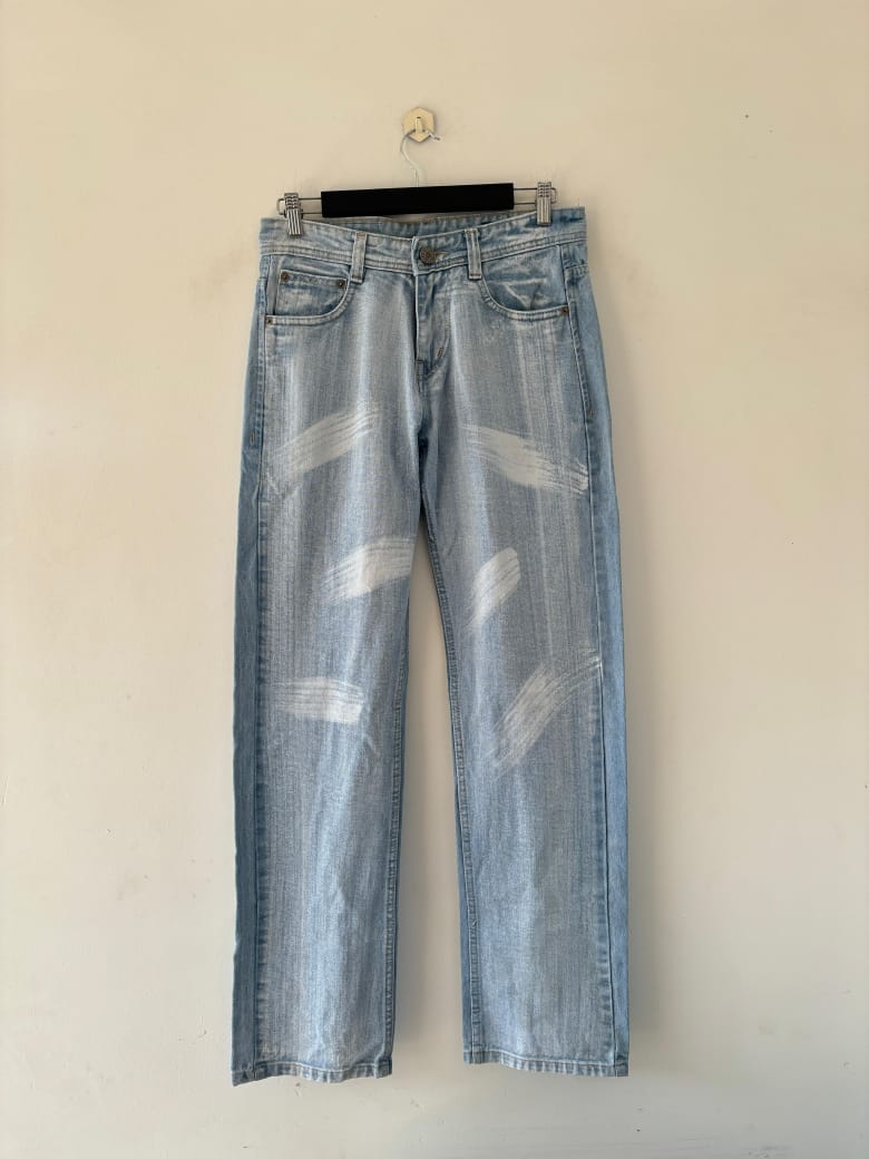 Sky blue rugged straight fit