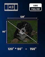 Projector Screen Manual Wall SRS Autolock Pull-Down – 4:3 Ratio, Slow Retractable, Full HD & 4K Compatible Projector Screen Manual Wall SRS Autolock Pull-Down – 4:3 Ratio, Slow Retractable, Full HD & 4K Compatible