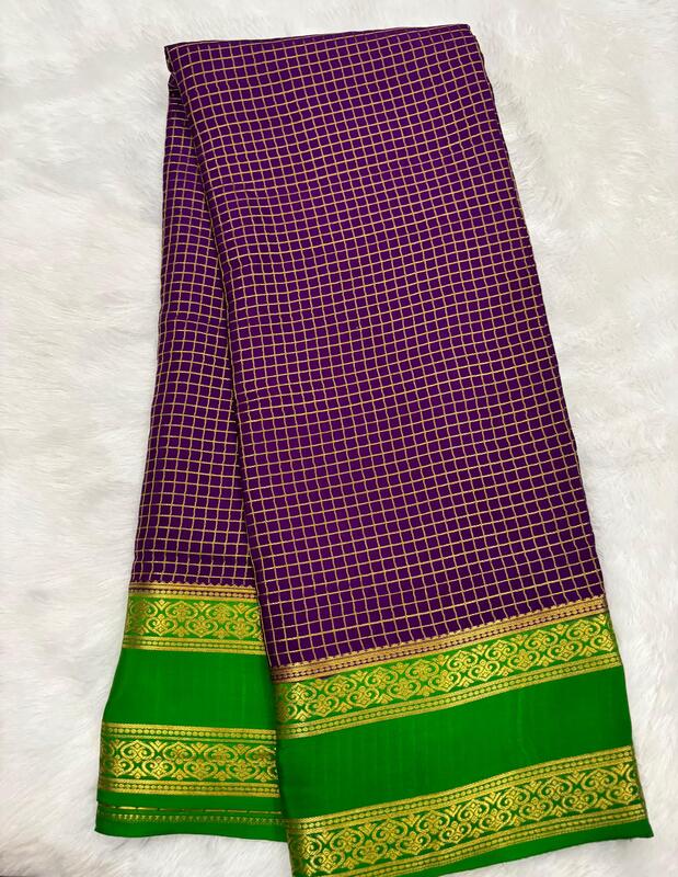 Pure Mysore Silk with Bentex Border saree