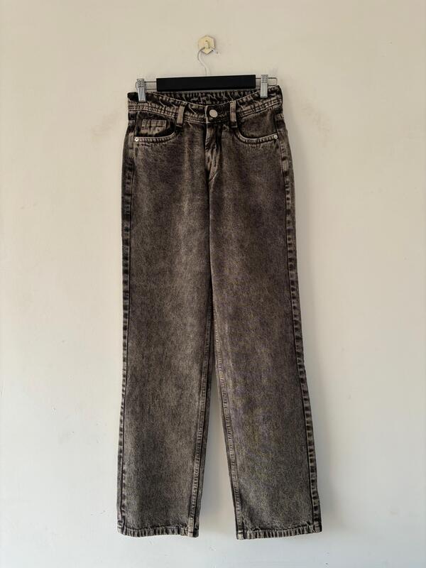 Brown faded straight fit jean