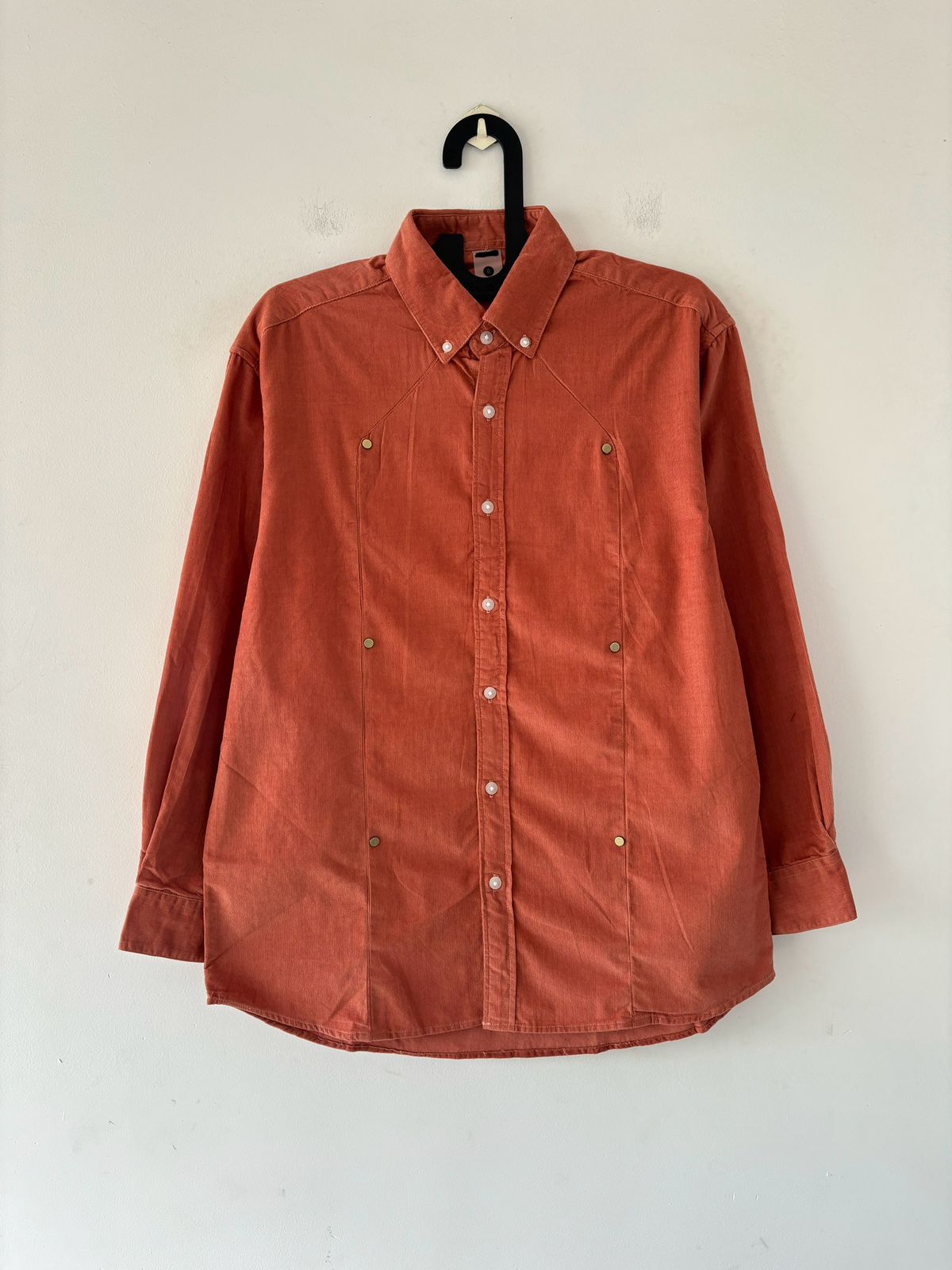Candy orange Korean-fit shirt