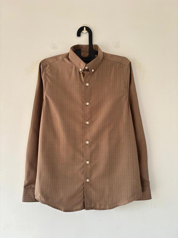 Chestnut brown textured shirt