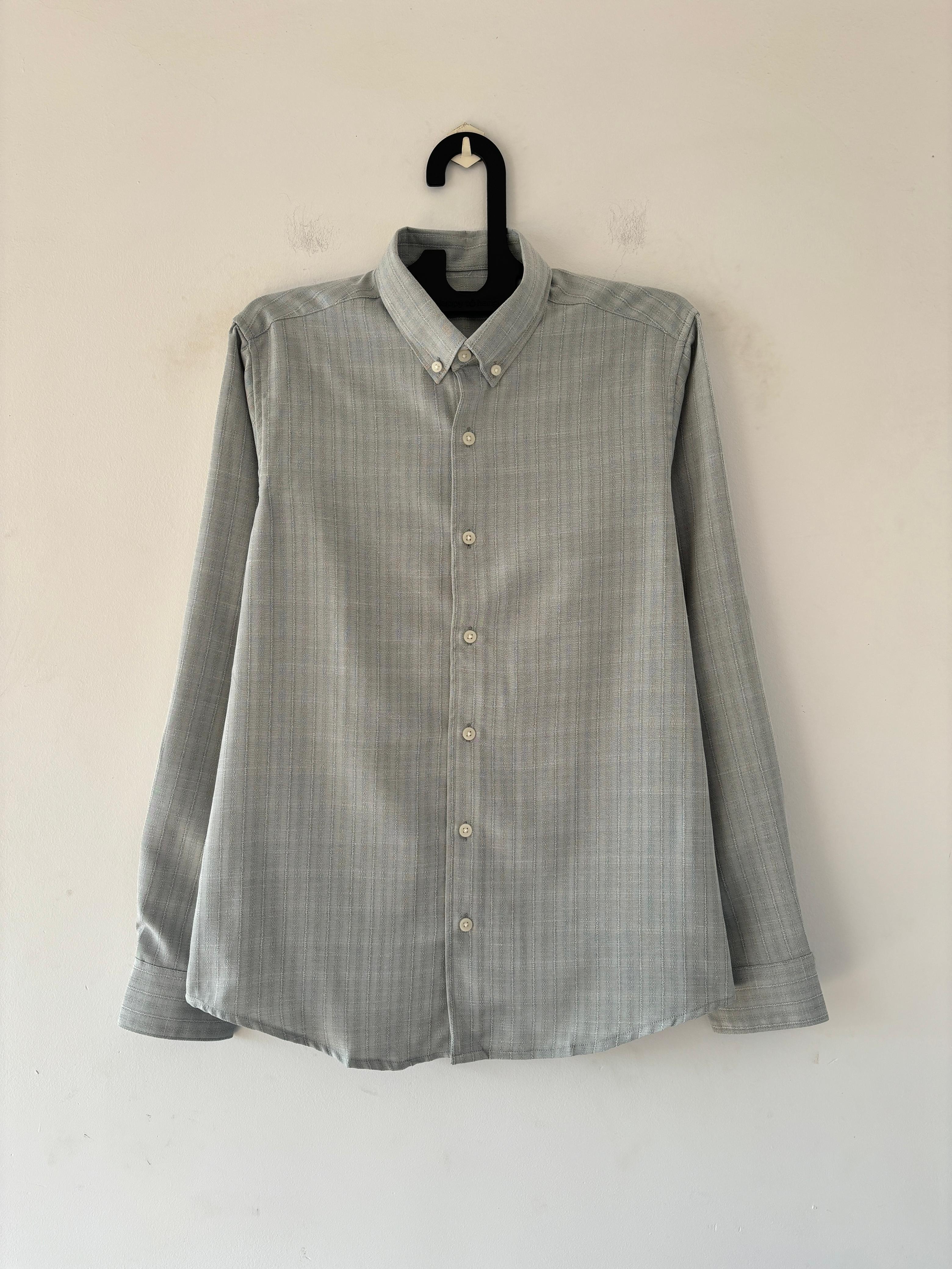 Slate grey textured shirt
