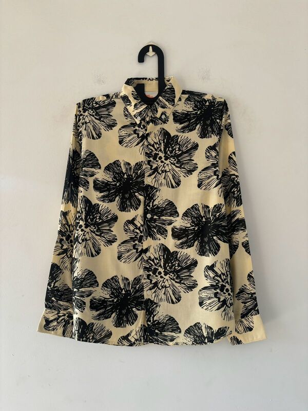Warm cream printed shirt
