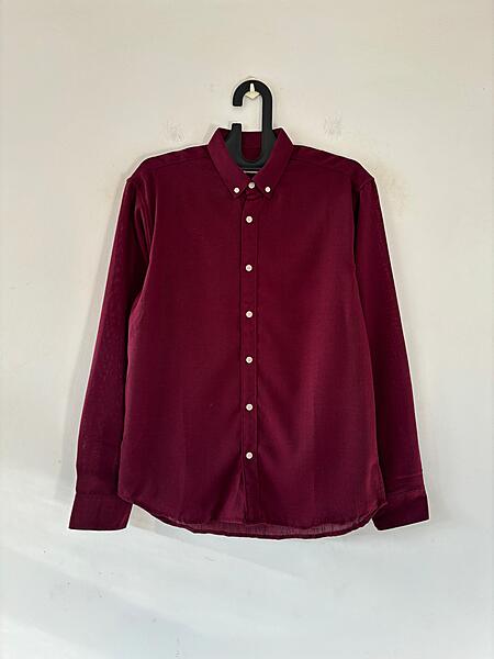 Maroon linen shirt