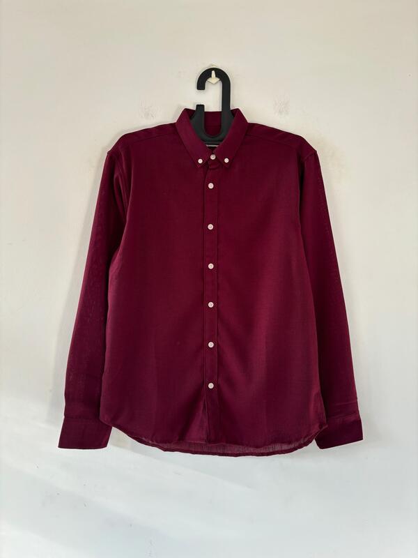 Maroon linen shirt