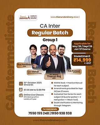 CA Inter- Regular Batch - Group 1