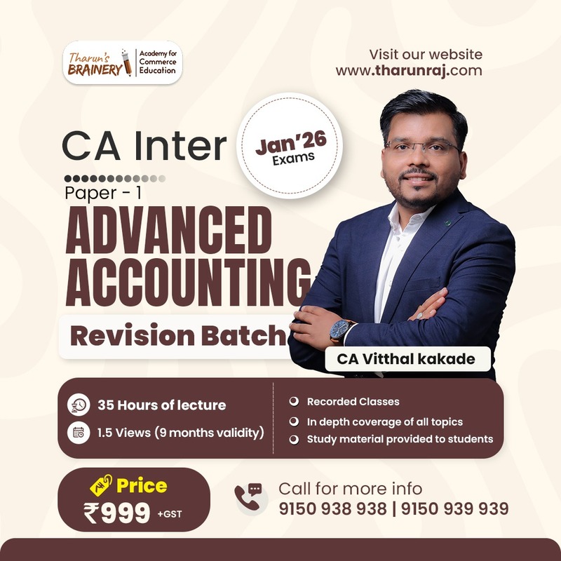 CA Inter – Paper 1: Advanced Accounting | Revision Batch