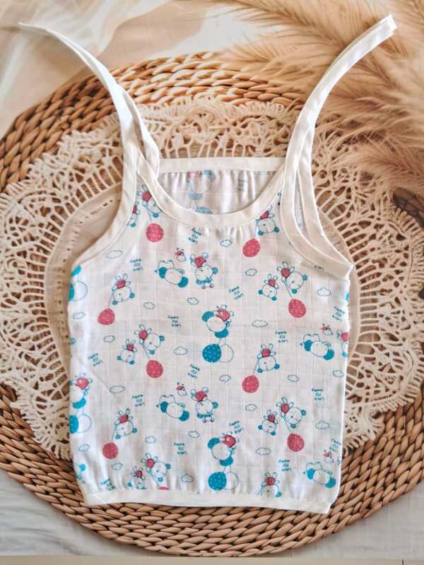 Muslin Knot Frock 3-6 Month Teddy