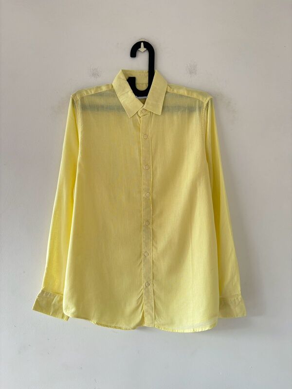 Pale yellow linen shirt