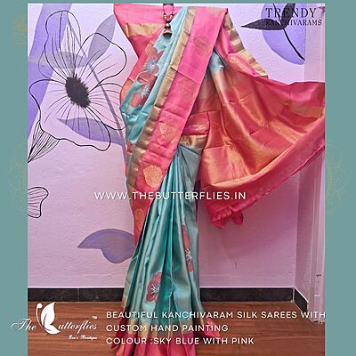 HAND PAINTED PURE KANCHIVARAM SOFT SILK SASSSIL21332