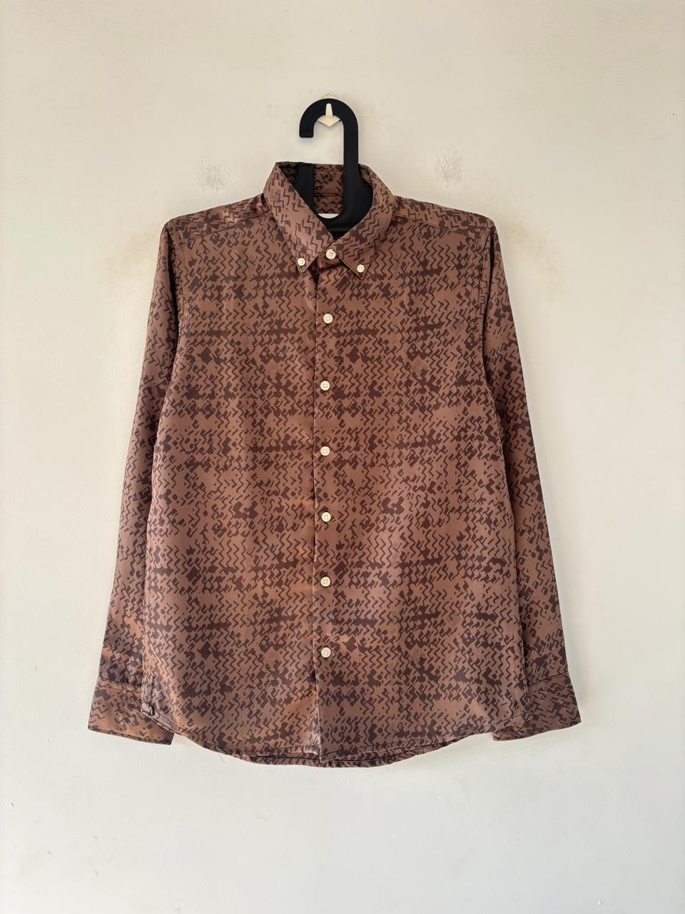 Brown self-designer shirt