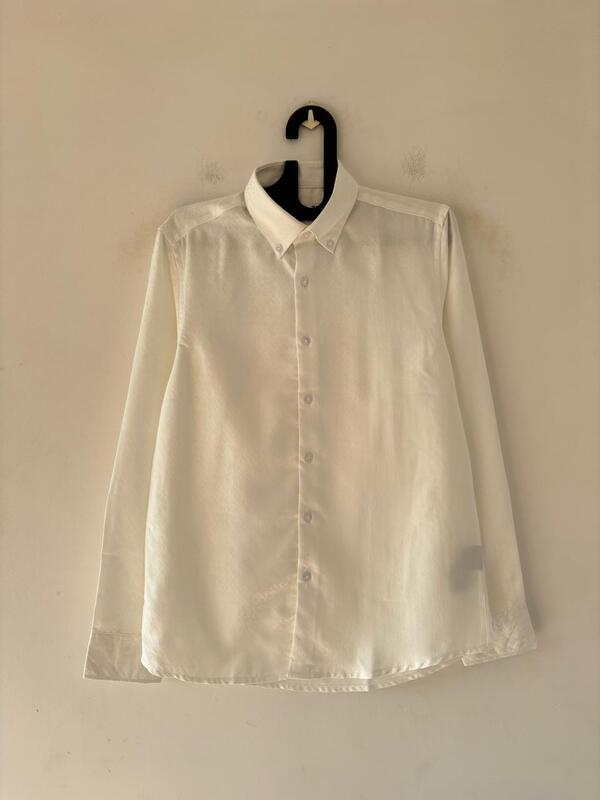 Pure white self-designer shirt